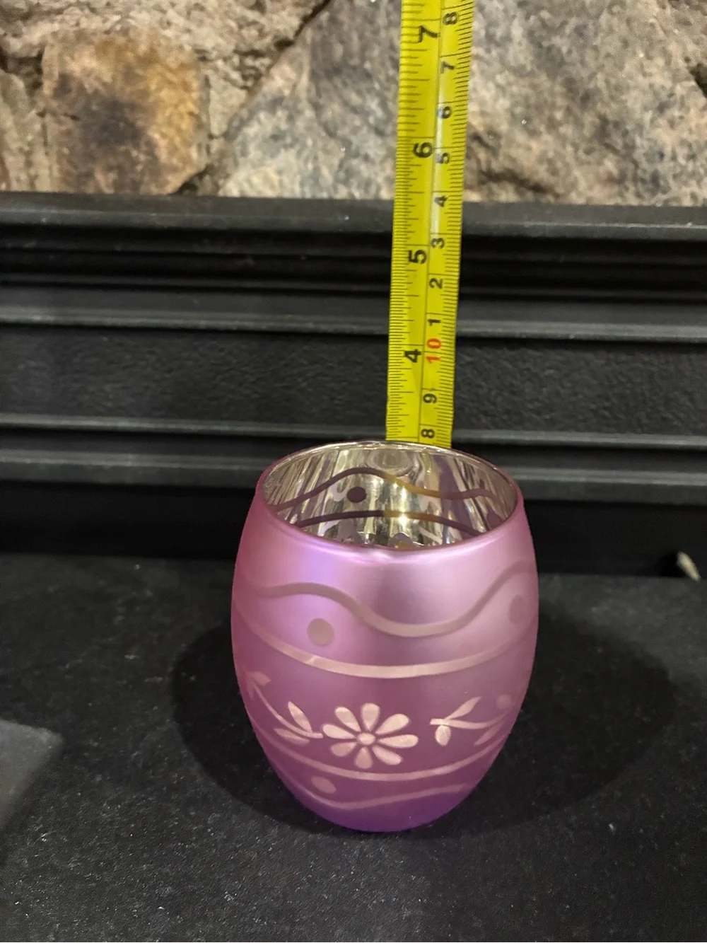 Yankee Candle Flicker Egg Votive Candle Holder Easter Purple Brand New